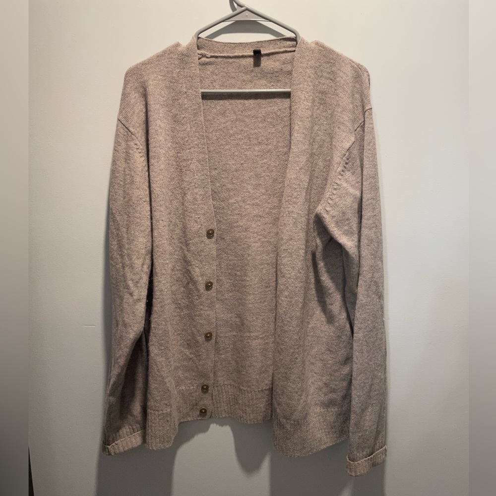 Men’s Tan Cardigan - Size XL
